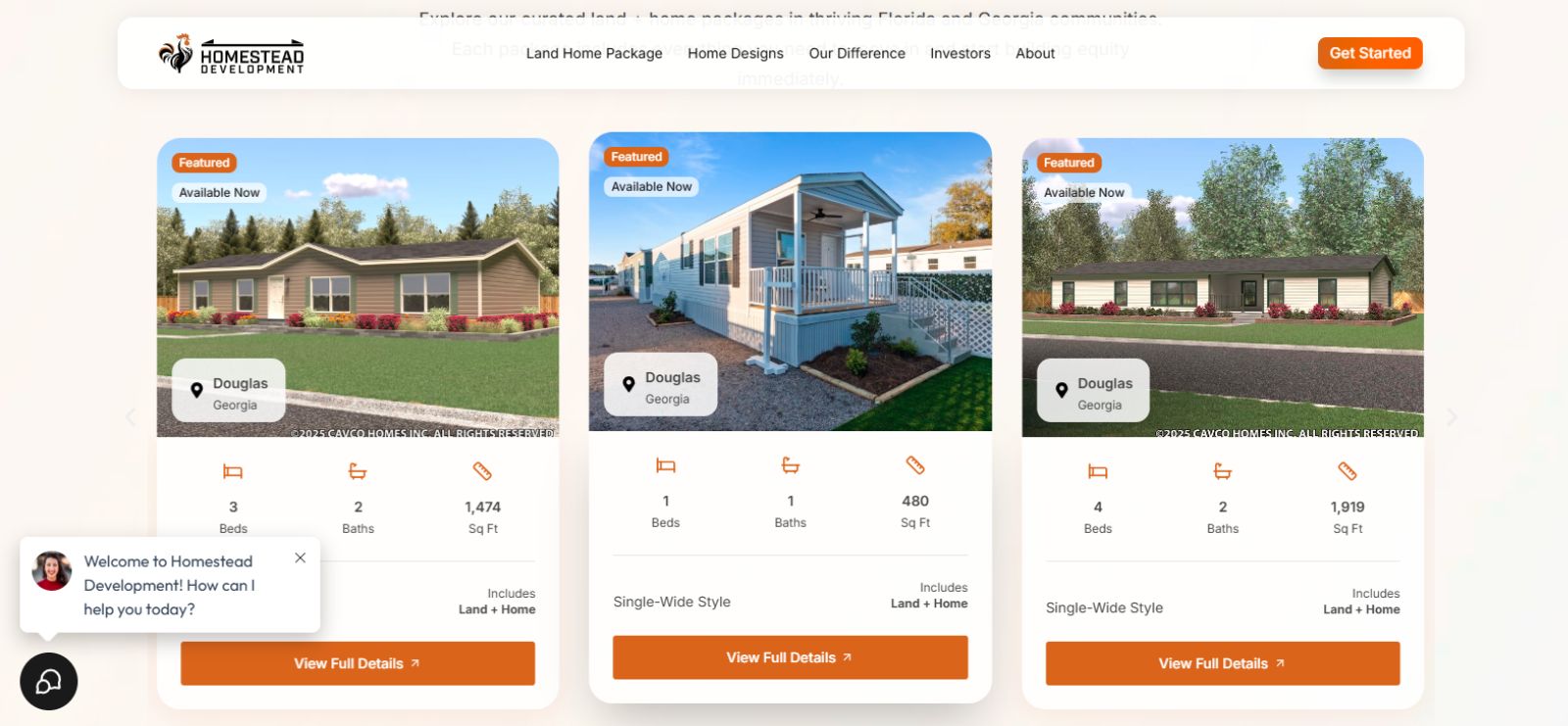 homestead development UX design